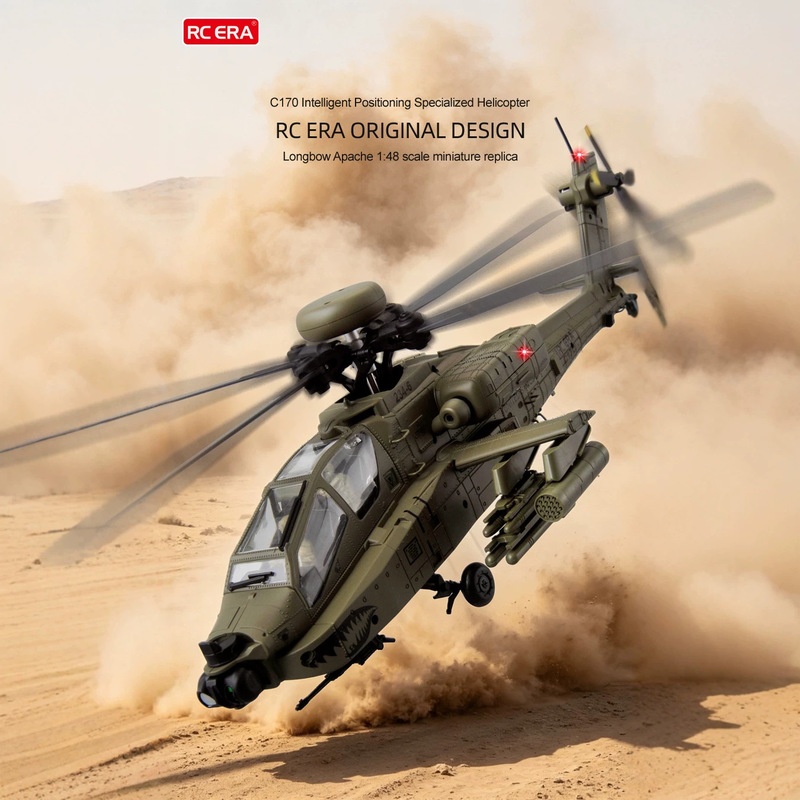 Rc Helicopter Single Rotor - In Stocks New RcEra C170 Ah64D