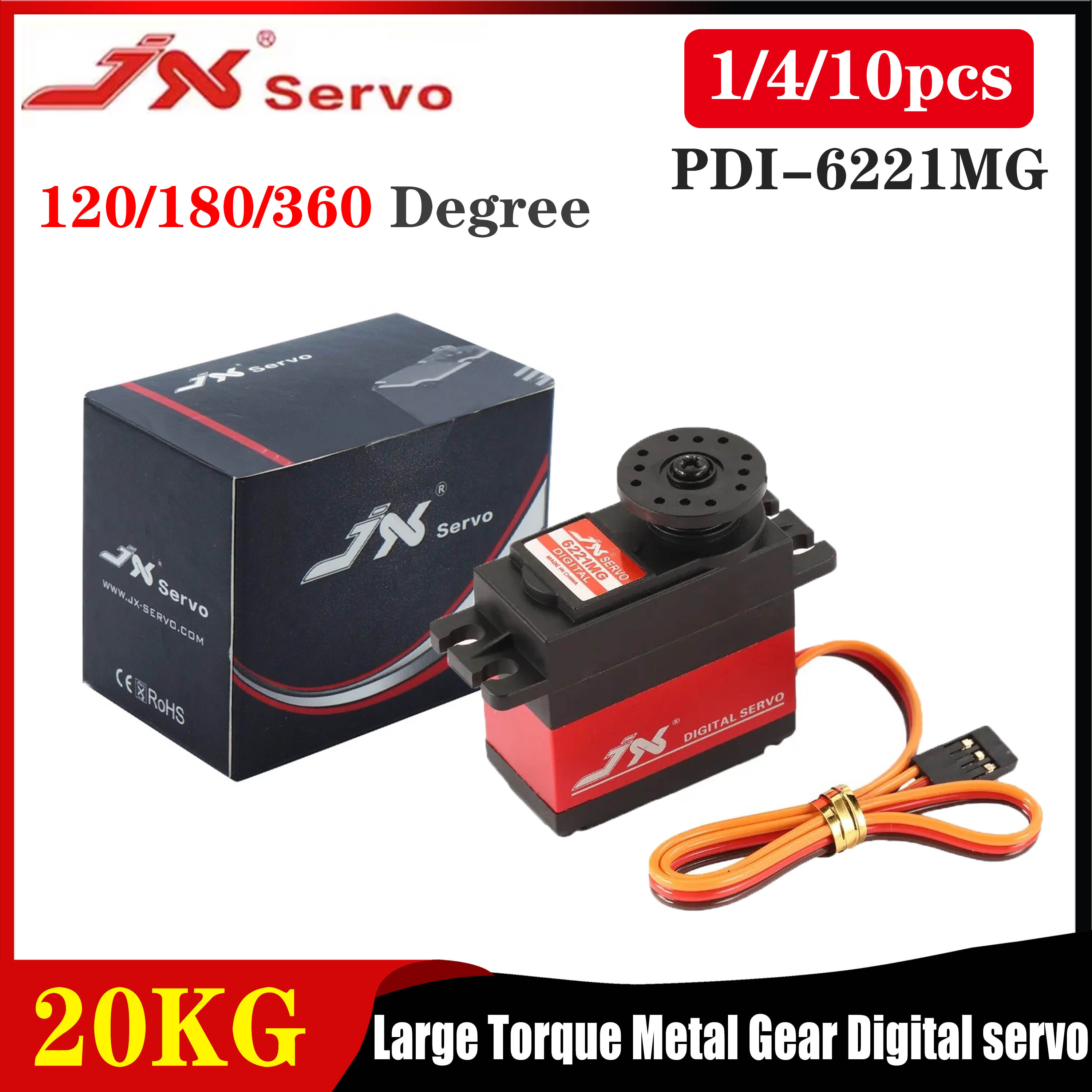 JX PDI-6221MG 20KG Large Torqu - Rc Helicopter Large incelemesi ve fiyatı