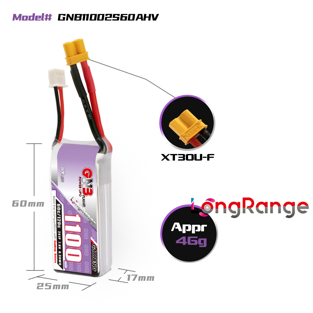 GNB 1100mAh 2S 3S 4S 6S 60C/12 - Rc Helicopter Parts incelemesi ve fiyatı