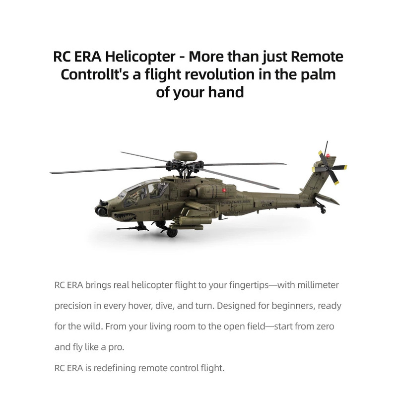 In Stocks New RcEra C170 Ah64D - Rc Helicopter Single Rotor incelemesi ve fiyatı