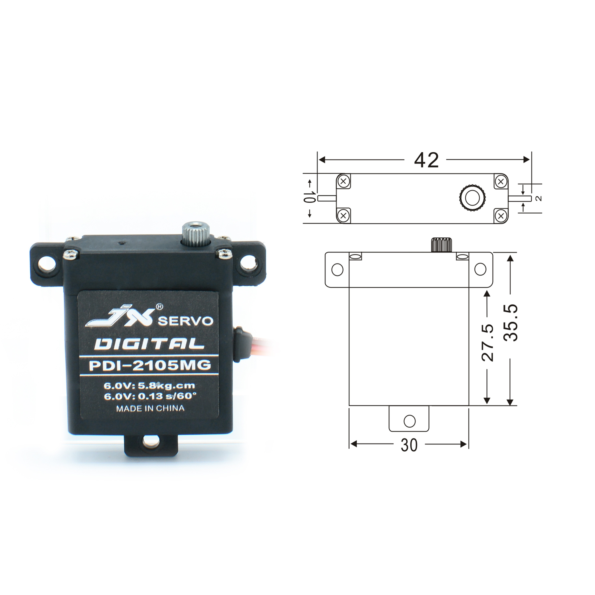 JX 5.8KG Torque PDI-2105MG Met - Rc Helicopter Servo incelemesi ve fiyatı